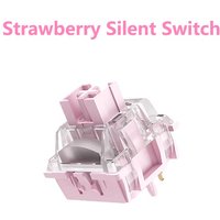 OUTEMU Strawberry Silent Switch POM 32gf Small pressure Silent linear 5 Pin RGB Gaming Office Mechanical keyboard Mute Switches