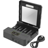 A76X-18650 Charger Solar Lithium Battery Smart Charger Type-C Four-Slot Multi-Function Outdoor Charger