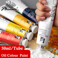 Phoenix 50 ml de peinture à l'huile haute saturation temps de séchage plus rapide avec texture crémeuse et consistance pour artistes, étudiants, débutants