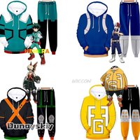 Boku No Hero Academia Midoriya Izuku Cosplay Boys Costume Hoodie Pants Anime Cosplay Kids Halloween Clothes Child Role Play