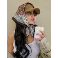 70*70cm Bandana Designer Silk Square Scarf Women Satin Shawl Wrap Hijab Female Hair Band Wrist Luxury Headkerchief Echarpe