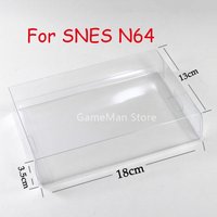 10pcs/lot For Nintendo Clear Transparent Game Boxes for SNES N64 Game Box Protector Case CIB Games Plastic PET Protector