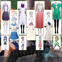 Higurashi When They Cry Cosplay Costumes Hou Ryugu Rena Sonozaki Mion Maebara JK Uniform Dress Skirt for Girls Halloween Costume