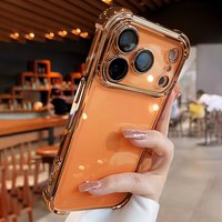 Transparent Four-corner Drop Protection Phone Case for iPhone 17 16 15 14 13 12 11 Pro Max Plus 17Air Lens Protection Soft Cover