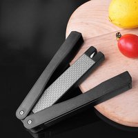 1pc Portable Handheld Double Sided Sharpener 400/600 Grit Foldable Diamond Knife Sharpening Stone for Kitchen