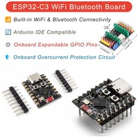 ESP32-C3 SuperMini RISC-V WiFi Bluetooth Board Type-C for Arduino IoT Low Power 43μA Compact External Antenna Home Auto Reliable
