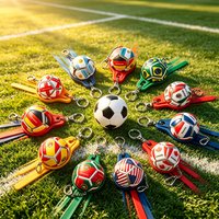 All Country Flag Football Keychain Fidget Toy Mini Ball Stress Decompression Anxiety Relief for ADHD Sports Fan Souvenir Gift