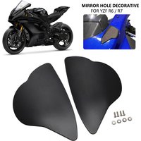 R6 R7 Mirror Hole Decorative Cover Rearview Base baffle Eliminators Cap For YAMAHA YZF-R6 YZF-R7 YZF R6 2022-2023 2018 2019 2020
