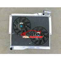 Aluminum Radiator + Fan For 1977-1980 MG MGB GT MK IV Convertible Roadster RD Manual 1.8L
