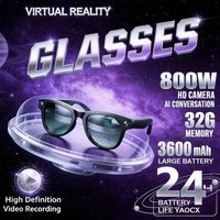 2026 Smart AI Glasses 4K HD Camera M02 Ultra ChatGPT 3600mAh Charging Case Power Bank 32GB Translation Music Video Sunglasses