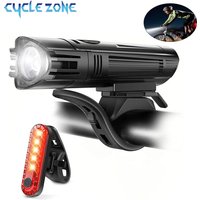 Bike Light Set Waterproof MTB Bike Front Light Easy to Install Warning Taillight USB Charging Bicycle Headlight Rear Lamp Set