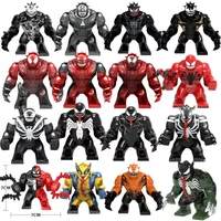 Anime Figure Venom Mini Building Block Figurine Superhero Anime Character Puzzle Combination Block Toy Children's Birthday Gift