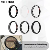 Motorcycle Speedometer Trim Bezel Burst Billet Cover Black/Chrome For Harley Sportster XL 883 1200 Dyna Street Bob Touring Trike
