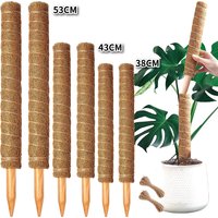 38/43/53CM Plant Climbing Coir Totem Pole Safe Gardening Coconut Stick For Climbing Plants Vines And Creepers Plant Support