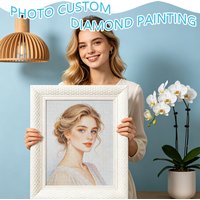 HUACAN Diamond Painting 5d Customized Personal Mosaic Home Decor Picture Of Rhinestones Art Full Square Round Drill Handicrafts
