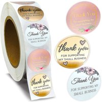 500pcs Thank You For Supporting My Small Business Floral Sticker Gift Packaging Seal Label Scrapbooking Stationery Sticker