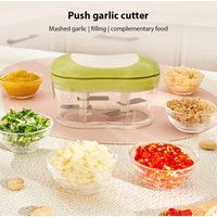 Light Luxury Hand Push Garlic Cutter, Garlic Puree, Convenient Small Meat Grinder, Garlic Minced And Cut Into Minced Garlic