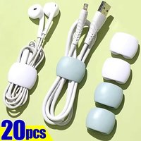 Charge Cable Protectors Earphone Holder Cord Clip Data Line Storage Winder Wire Organizer Buckle Mobile PhoneCable Management