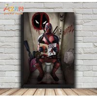 Deadpool Superhero Movie Poster, HD Wall Art Canvas Painting for Home Decor, No Frame