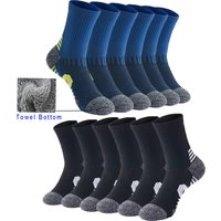 AliExpress NONE Men Sports Socks Shock-absorbing Cushion Terry Towel Basketball Cycling Running Hiking Tennis Socks for Women 1/3/6 Pairs