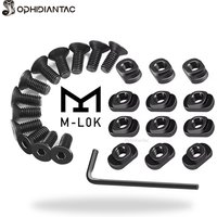 OPHIDIANTAC M-LOK10Pcs Screw and Nut Replacement Rails T-Nut Screw Replacement Set for MLOK Handguard Rail Sections Hunting Gun