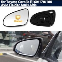 Linke und rechte Seite beheizter Außenspiegel aus Glas, Weitwinkel-Rückspiegel für Toyota Corolla E160 E170 E180 Axio Fielder Auris Altis