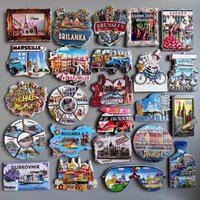 Fridge magnets Bretagne Marseille Srilanka Argentina Ibiza Poland Chile Italy New york Bulgaria Hungary Denmark Dubrovnik Malta