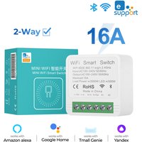 Wifi Smart Switch Ewelink APP 16A Mini Light Switches 2 Way Wireless Smart Home Automation Breaker Voice for Alexa Google Alice