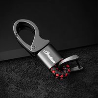 For Indian FTR 1200 S FTR1200 Carbon / Rally Chief VINTAGE Scout Motorcycle Hand Woven Leather Keychain Metal Keyring