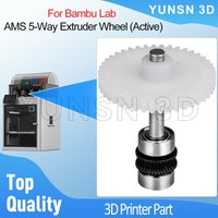 For Bambu Lab AMS 5-Way Extruder Wheel (Active) Hardened Steel Wire Feeding Gear For Bambulab 3D Printer Parts Extrusion Wheel