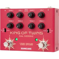 SONICAKE King of Twins Overdrive, Boost, Distortion Guitar Effects Pedal Dual-Channel Controls True Bypass QDS-08
