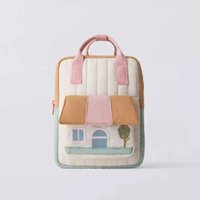 2026 Cute House Shape Kids Backpack Soft Quilted Kindergarten School Bag Cartoon Children Daypack for Girls Boys