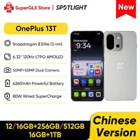 OnePlus 13T Unlocked 5G Smartphone Snapdragon 8 Elite 6.32" 120Hz LTPO AMOLED Display 50MP 6260mAh Battery 80W SuperCharge