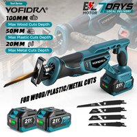 YOFIDRA 3000RPM Bürstenlose Säbelsäge Handheld Holz Metall Rohr Schneiden Elektrische Säge Kettensäge Werkzeug Für Makita Batterie Pin