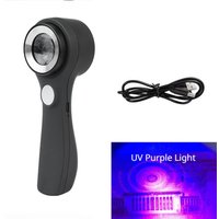 Chargeable LED Illuminated Lighted Magnifier 60X Uv Illuminated Light Handheld Magnifying Glass for Reading Coins Jewelry