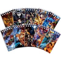 10Pcs Demon Slayer Mini Notebook Anime Tanjiro Nezuko Spiral Pocket Memo Pad Student Stationery Kids Birthday Party Favors Gift
