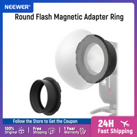 NEEWER Round Flash Magnetic Adapter Ring Silicone Magnetic Mount Holder Light Diffuser Attachment for Godox V1/V1 PRO
