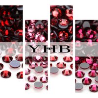 YHB High Quality Red Flatback Hotfix Rhinestones For Shoes Bags Nails Phones Fabric Garment Decoration DiY Jewelry Accessories image 4