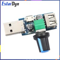 PWM USB Fan Speed Controller 5V, 3-Pin 4-Pin Governor Module with Mute Function for PC Case CPU Cooler Desk Fan Cooling