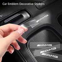 Car Interior Sticker Creative Emblem Badge Sticker Waterproof For Mercedes Benz AMG W204 W205 W203 W211 W212 W213 W201 W210 W124