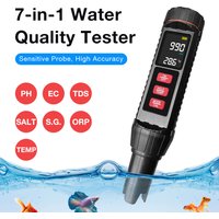 Digital PH Meter PH/ORP/EC/TEMP/SALT/S.G/TDS 7 In 1 / 5 in 1 Water Quality Tester High Precision for Drinking Water Aquarium