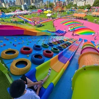 Large Outdoor Children's Playground Slides Unpowered Play Equipment World Park Theme Attractions Fun Educational Toy for Kids