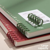 60 Sheets B5 Vintage Aesthetic Spiral Notebook, Loose Leaf Ring Planner Journal for School Office Daily Note Taking Supplies