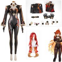 Game Genshin Impact Mavuika Cosplay Costume God of War Wig Uniform Earrings Sunglasses Pyro Archon Natlan God of War Con Outfit