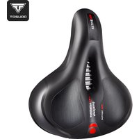 TOSUOD Comfortable Hollow Breathable Bike Seat Shock Absorbing Wide Big Butt Bike Saddle for Men Women MTB Road Mountain E-Bike