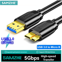 SAMZHE Hard Drive External Cable USB Micro B Cable HDD Cable Micro Data Cable SSD Sata Cable for Hard Disk Micro B USB3.0 Cable