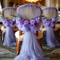 Wedding arch decoration tulle, 1 piece, light purple romantic style, can be DIY ceiling/canopy drape.