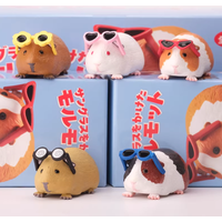 Guinea Pig With Sunglasses Blind Box Cute Mini Anime Action Figure Model Toys Kawai Desktop Decoration Surprise Birthday Gifts