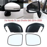 Car Side Mirror Lower Bottom Base Cover Cap Rearview Mirror Lens Glass With Heated For Honda Fit Jazz Shuttle GK5 2014-2020