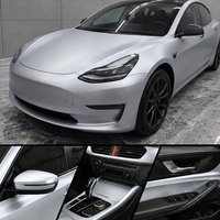 Hochwertige, silberfarbene, matte Folie mit Farbwechselfunktion für Autos, selbstklebende Folie zum Aufkleben, blasenfrei, in verschiedenen Größen erhältlich, zum Selbergestalten, als Aufkleber für